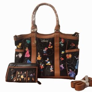 The Bradford Exchange Disney “Carry The Magic” Tote Bag and Wallet w/ Charm NEW